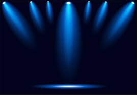 spotlights on stage