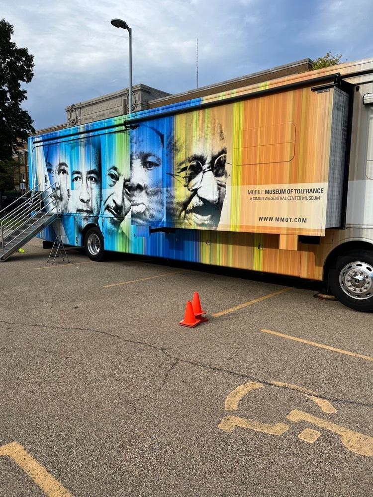 photograph of the mobile Museum of tolerance