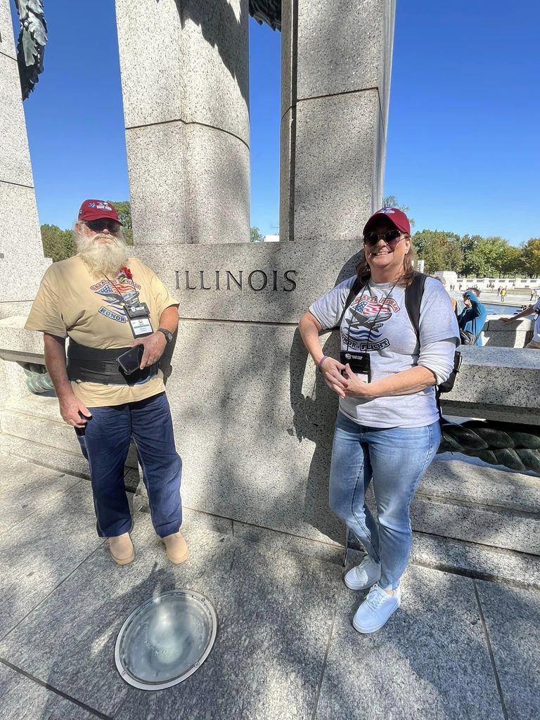 Don Brush and Danielle Brush Lewis at WWII Memorial