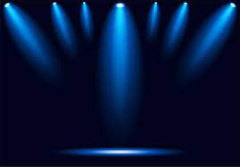 spotlights on stage